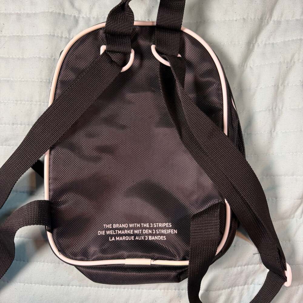 Adidas Originals Santiago Mini Backpack in Black and White - Picture 4 of 6